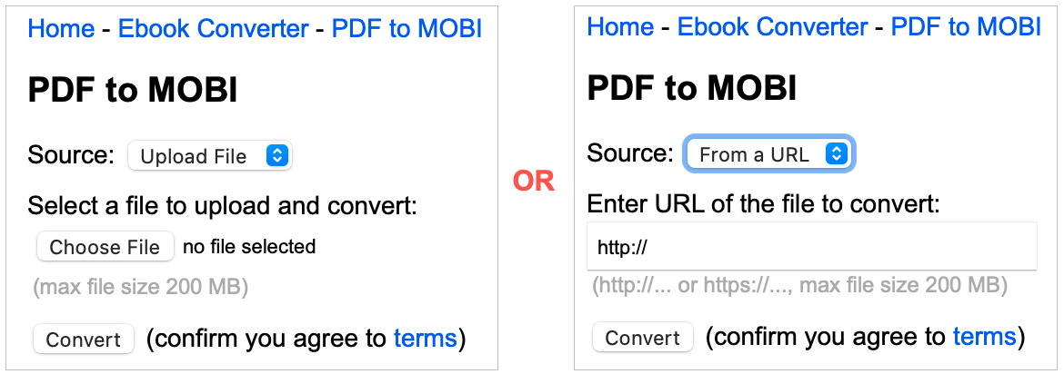 Convertitore online Converti PDF in formato Kindle